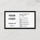 Ihre Logo-Werbeaktion Personalisiert Schwarz/Weiß Visitenkarte (Vorderseite)