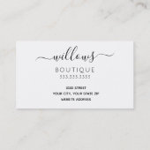 Ihre Logofloral-Lochkarte Visitenkarte (Rückseite)