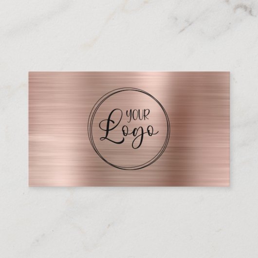 Ihre Logos Imitate Rose Gold Foil Visitenkarte (Vorderseite)