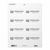 Ihre Logos Retro-Modern-Style-Weiße Rücksendeadres (Vorne)