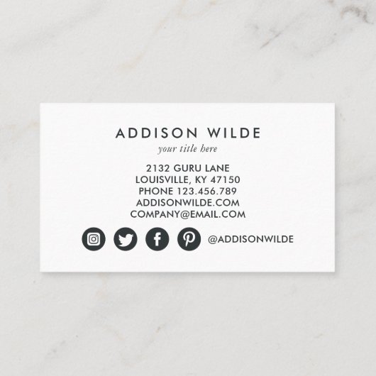 Ihre Loyalitätskarte Schwarz-Weiß-Logo Treuekarte (Rückseite)