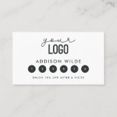 Ihre Loyalitätskarte Schwarz-Weiß-Logo Treuekarte (Vorderseite)