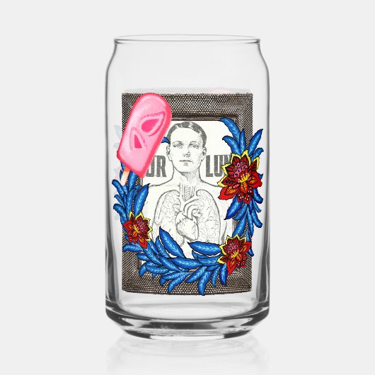 Ihre Lungen Medikale Illustration, Berry Popsikel Dosenglas (Vorderseite)