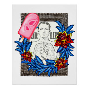 Ihre Lungen Medikale Illustration, Berry Popsikel Poster