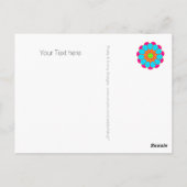 Ihre lustige Sprüche: behalt cool und Blume Power Postkarte (Rückseite)