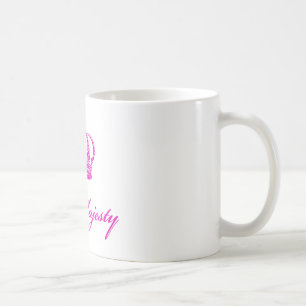 Ihre Majestätstextentwurf mit einer alten Krone Kaffeetasse
