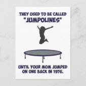 Ihre Mama erfand die Trampoline Postkarte (Vorderseite)
