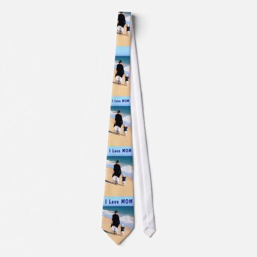 Ihre Mama Foto Neck Tie und Text Personalisiert Ge Krawatte (Vorderseite)