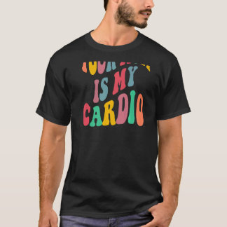 IHRE MAMA IST MEINE CARDIO Retro-Groovy auf der Rü T-Shirt
