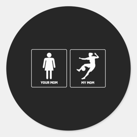 Ihre Mama Mutter Fußball-Torwart Runder Aufkleber (Vorderseite)