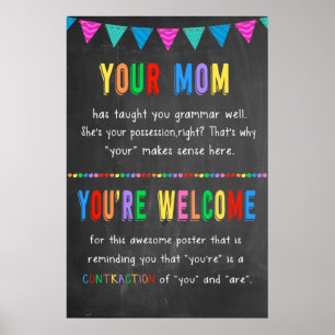 Ihre Mama Sie sind willkommen Motivierend Poster