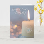 Ihre Mamas Geburtstagserinnerung mit Kerze Karte (Gelbe Blume)