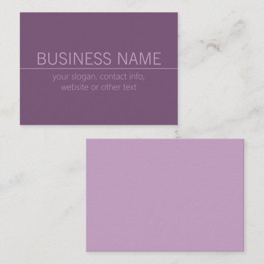Ihre Marke oder Ihr Firmenname Moderne Lila Mauve Begleitkarte (Vorne/Hinten)
