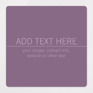 Ihre Marke oder Ihr Firmenname Moderne Lila Mauve Etiketten