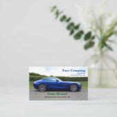 Ihre Marken-blaue Auto-Visitenkarte Visitenkarte (Stehend Vorderseite)