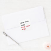 Ihre Maske geht über die Nase | Corona Quadratischer Aufkleber (Umschlag)