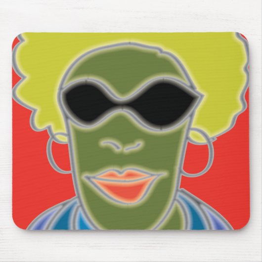 Ihre Maus Afro-Verlassen! Mousepad (Vorne)