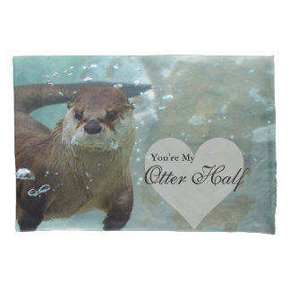 Ihre meine Otter-halbe Brown-Fluss-Otter-Schwimmen Kissenbezug