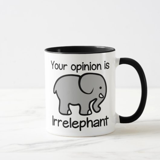 Ihre Meinung ist Irrelephant Kaffee-Tasse Tasse (Rechts)