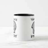 Ihre Meinung ist Irrelephant Kaffee-Tasse Tasse (Zentrum)