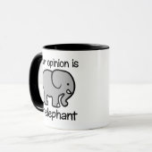 Ihre Meinung ist Irrelephant Kaffee-Tasse Tasse (Vorderseite Links)