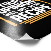 Ihre Meinung nicht in Rezept Cook Koch Kochen Koch Fotodruck (Ecke)