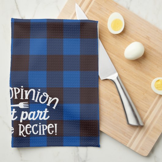 Ihre Meinung Rezept Blau und schwarz Flannel Geschirrtuch (Viertel Falte)