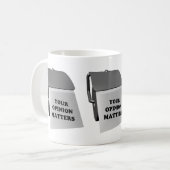 Ihre Meinung zählt Kaffeetasse (Vorderseite Links)