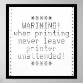 Ihre Meldung auf dem Retro-Computerpapier Poster (Vorne)