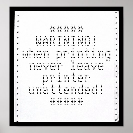 Ihre Meldung auf dem Retro-Computerpapier Poster (Vorne)