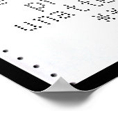 Ihre Meldung auf dem Retro-Computerpapier Poster (Ecke)