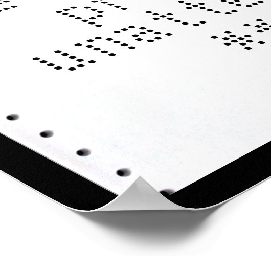 Ihre Meldung auf dem Retro-Computerpapier Poster (Ecke)