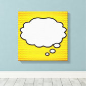 Ihre Meldung Think Buble Fun Retro Comic Buchen Po Leinwanddruck (Insitu (Holzboden))