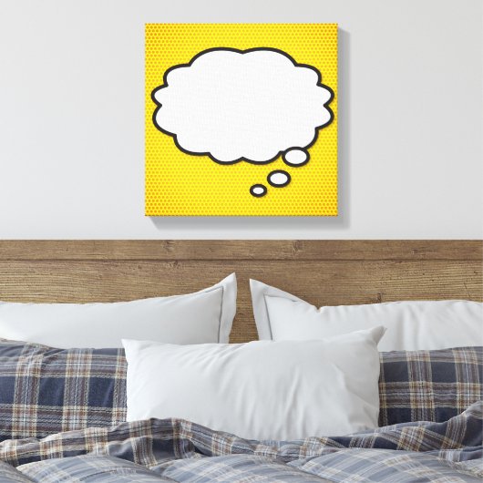 Ihre Meldung Think Buble Fun Retro Comic Buchen Po Leinwanddruck (Insitu (Schlafzimmer))