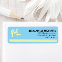 Ihre Mit Monogramm Labels - mehrfarbig