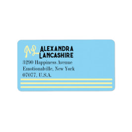 Ihre Mit Monogramm Labels - mehrfarbig Adressaufkleber