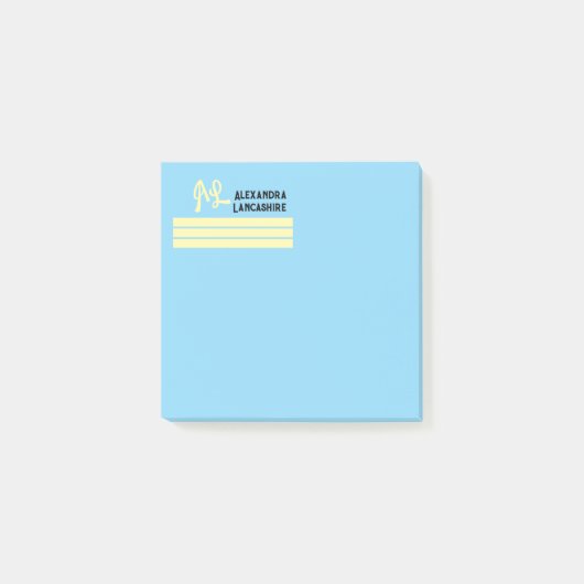 Ihre Mit Monogramm Labels - mehrfarbig Post-it Klebezettel (Vorderseite)