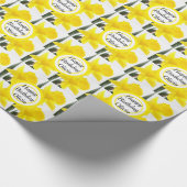 Ihre Mitteilung mit gelber Narzissen-Narzisse Geschenkpapier (Ecke)