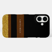 Ihre moderne Klasse Brown Gold Black Case-Mate iPhone Hülle (Rückseite (Horizontal))
