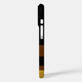 Ihre moderne Klasse Brown Gold Black Case-Mate iPhone Hülle (Rückseite / Links)