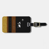 Ihre moderne, schicke Gepäckmarke mit Streifen Gepäckanhänger (Vorderseite horizontal)