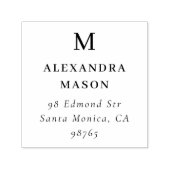 Ihre Monogram und Name Personalisierte Rücksendead Permastempel (Design)