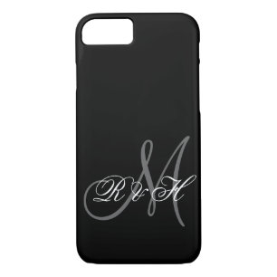 IHRE MONOGRAMAINITIALEN EINFACHER BLACK GRAMM Case-Mate iPhone HÜLLE