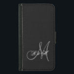 IHRE MONOGRAMAINITIALEN| EINFACHER BLACK GRAMM GELDBEUTEL HÜLLE FÜR DAS SAMSUNG GALAXY S5<br><div class="desc">EINFACH,  SCHWARZER HINTERGRUNDFARBEN MIT GRAUEN UND WEISSEN MONOGRAMINITIALEN INITIALEN MACHT DIES ZU EINEM ELEGANTEN,  STILEN WEG,  IHREN FALL FÜR IHN ODER IHRE ODER NEWLYWEDEN PERSONALISIEREN ZU KÖNNEN. ELKE CLARKE© for MONOGRAM GALLERY. BITTE KONTAKTIEREN SIE SICH MIT DER STORE FÜR ANDERE FARBEN.</div>
