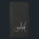 IHRE MONOGRAMAINITIALEN| EINFACHER BLACK GRAMM GELDBEUTEL HÜLLE FÜR DAS SAMSUNG GALAXY S5<br><div class="desc">EINFACH,  SCHWARZER HINTERGRUNDFARBEN MIT GRAUEN UND WEISSEN MONOGRAMINITIALEN INITIALEN MACHT DIES ZU EINEM ELEGANTEN,  STILEN WEG,  IHREN FALL FÜR IHN ODER IHRE ODER NEWLYWEDEN PERSONALISIEREN ZU KÖNNEN. ELKE CLARKE© for MONOGRAM GALLERY. BITTE KONTAKTIEREN SIE SICH MIT DER STORE FÜR ANDERE FARBEN.</div>