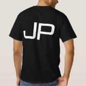 Ihre Monogramm erste Mens Moderne doppelseitig T-Shirt (Rückseite)