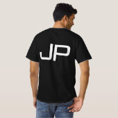 Ihre Monogramm erste Mens Moderne doppelseitig T-Shirt (Schwarz voll)