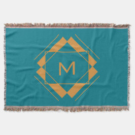 Ihre Monogramm in geometrischem Muster werfen Deck Decke