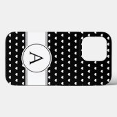 Ihre Monogramm stilvoll schwarz-weiß  Case-Mate iPhone Hülle (Rückseite (Horizontal))