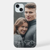 Ihre Monogramme und verflochtene Liebe hören iPhone Hülle (Rückseite)